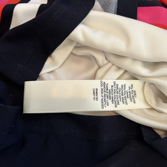 Eliza J Womens Half Sleeve Zip Up Close Lined Abstract White Day Dress Sz 6 NWT - Picture 10 of 10